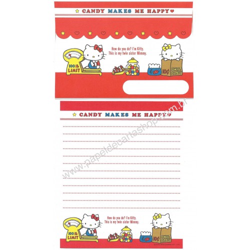 Ano 2009. Conjunto de Papel de Carta Hello Kitty 35th C6 Sanrio