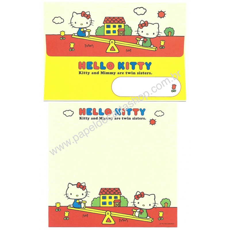 Ano 2009. Conjunto de Papel de Carta Hello Kitty 35th C5 Sanrio