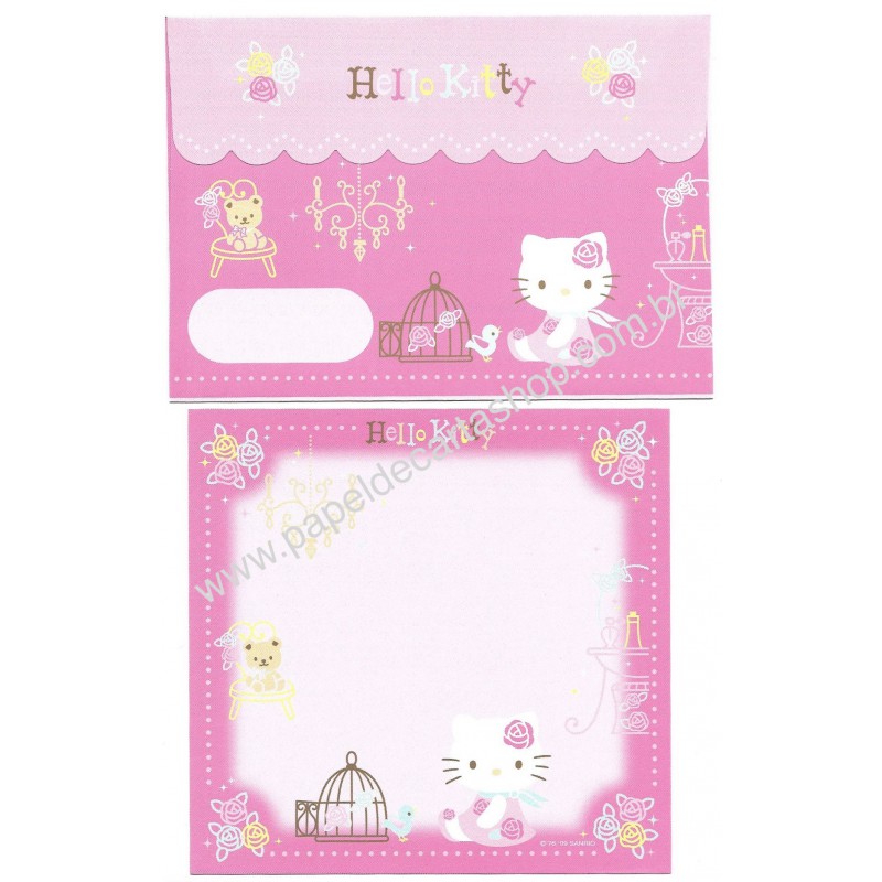Ano 2009. Conjunto de Papel de Carta Hello Kitty 35th C3 Sanrio