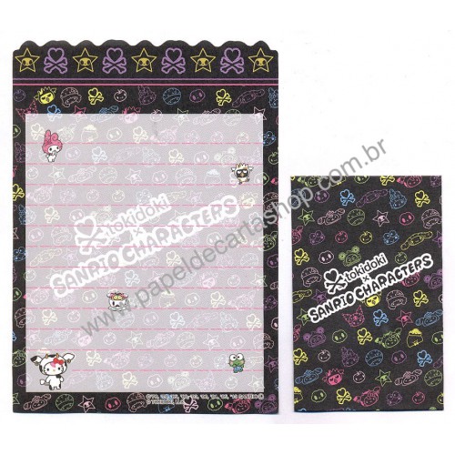 Ano 2013. Kit 2 Conjuntos de Mini-Papel de Carta TOKIDOKI & Sanrio Characters CBL