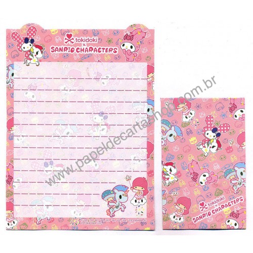 Ano 2013. Kit 2 Conjuntos de Mini-Papel de Carta TOKIDOKI & Sanrio Characters CRS