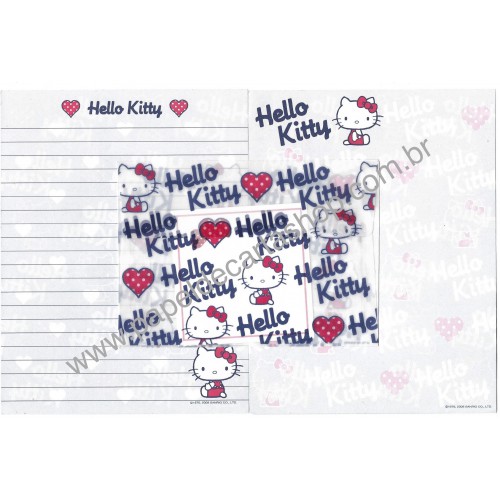 Ano 2009. Conjuntos de Papel de Carta Hello Kitty CBL1 Sanrio