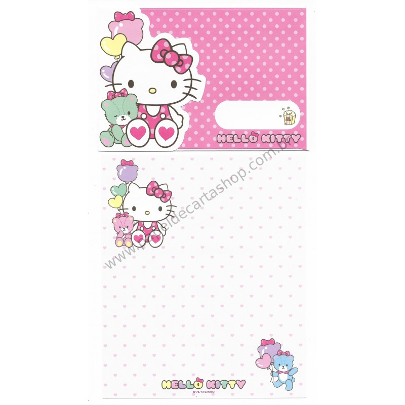 Ano 2013. Kit 2 Conjuntos de Papel de Carta Hello Kitty LR Sanrio