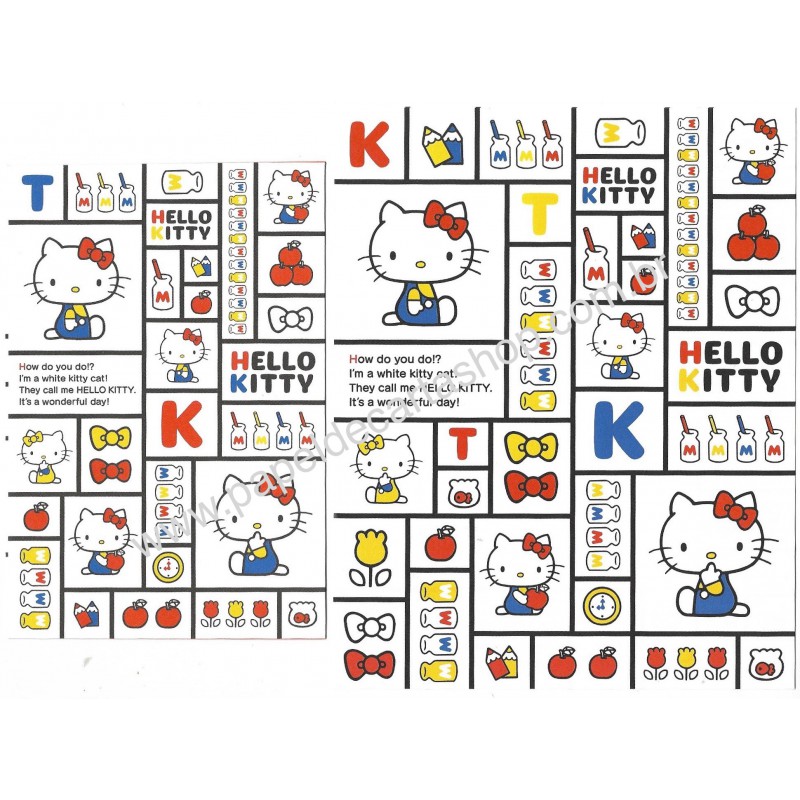 Ano 2017. Conjunto de Papel de Carta Hello Kitty Sanrio