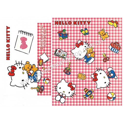 Ano 2017. Conjunto de Papel de Carta Hello Kitty's Room Sanrio