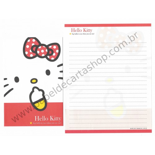 Ano 2011. Kit 2 Conjuntos de Papel de Carta Hello Kitty CAZR Sanrio