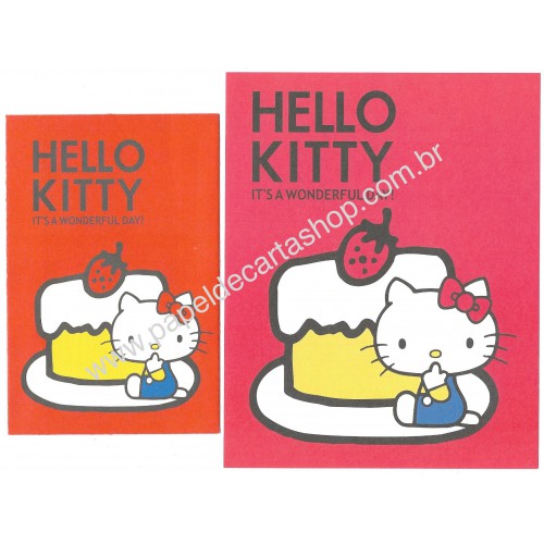 Ano 2008. Conjunto de Papel de Carta Hello Kitty Wonderful Day Sanrio