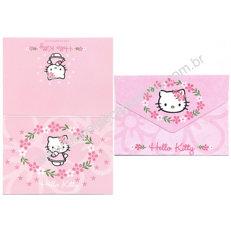 Ano 2004. Cartão Pequeno Hello Kitty Sanrio