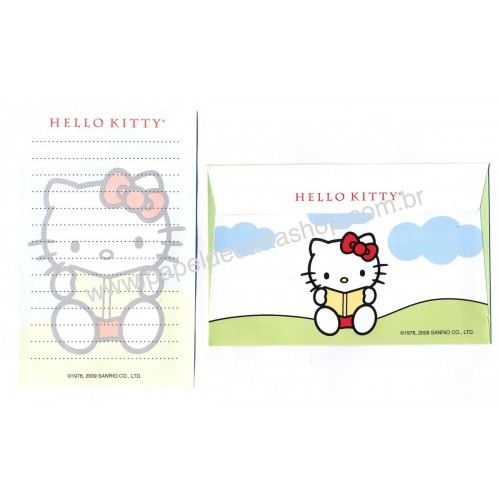 Ano 2009. Conjunto de Papel de Carta Hello Kitty Pequeno CVD Sanrio