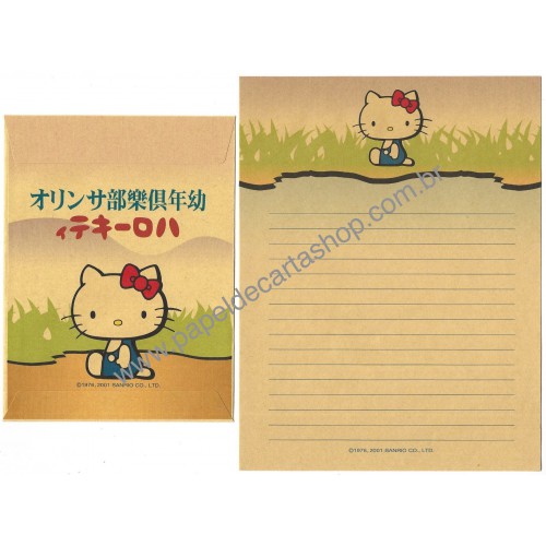 Ano 2001. Conjunto de Papel de Carta Hello Kitty K Sanrio