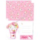 Ano 2002. Conjunto de Papel de Carta Hello Kitty Sundae Sanrio