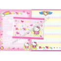 Ano 2002. Conjunto de Papel de Carta Hello Kitty VEG Sanrio