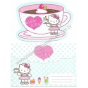 Ano 2002. Conjunto de Papel de Carta Hello Kitty Waitress 2 CVD Sanrio