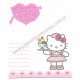Ano 2002. Conjunto de Papel de Carta Hello Kitty Waitress Sanrio