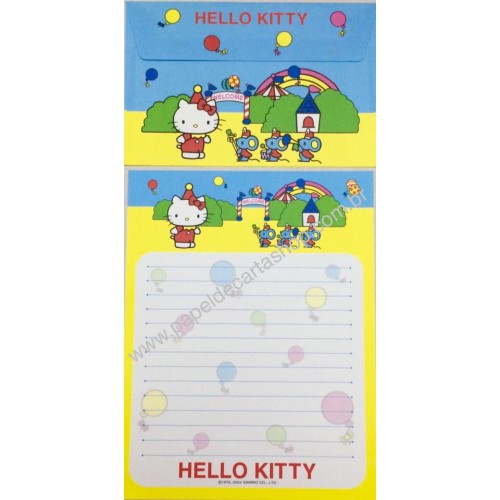 Ano 2004. Conjunto de Papel de Carta Hello Kitty Best Collections 12 Sanrio