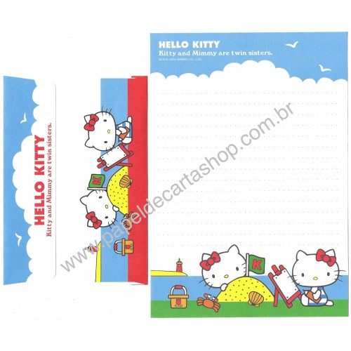 Ano 2004. Conjunto de Papel de Carta Hello Kitty Best Collections 24 Sanrio