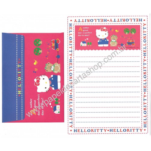 Ano 2004. Conjunto de Papel de Carta Hello Kitty Best Collections 25 Sanrio