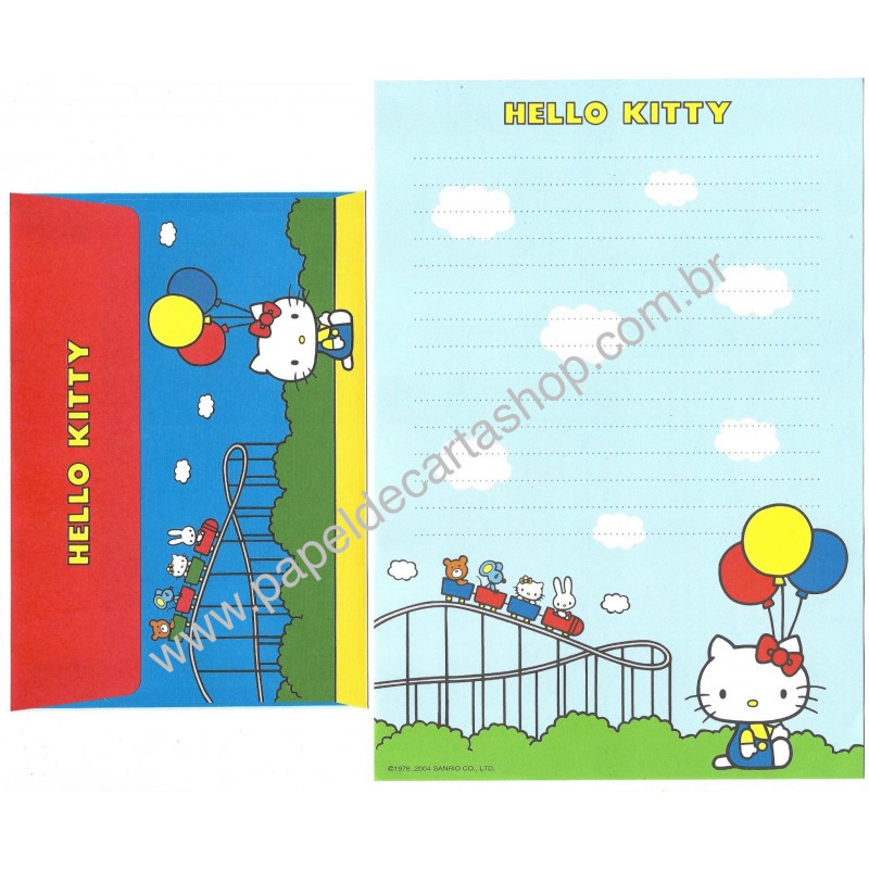 Ano 2004. Conjunto de Papel de Carta Hello Kitty Best Collections 26 Sanrio