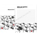 Ano 2005. Conjunto de Papel de Carta Hello Kitty B&W Sanrio