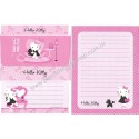 Ano 2005. Conjunto de Papel de Carta Hello Kitty Lady Sanrio