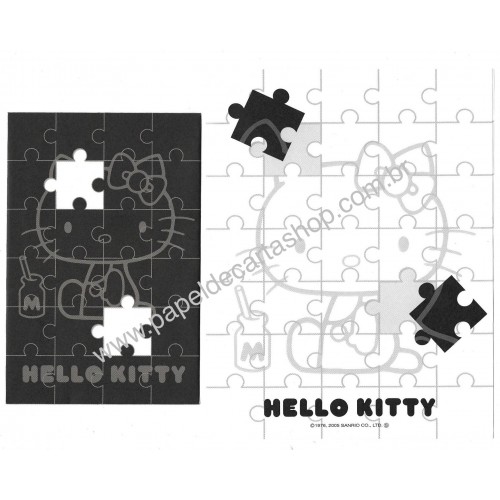 Ano 2005. Conjunto de Papel de Carta Hello Kitty PUZZLE Sanrio