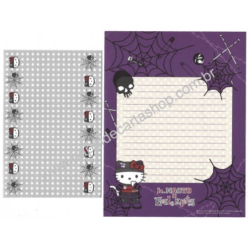 Ano 2007. Conjunto de Papel de Carta H NAOTO x Hello Kitty CLL Sanrio