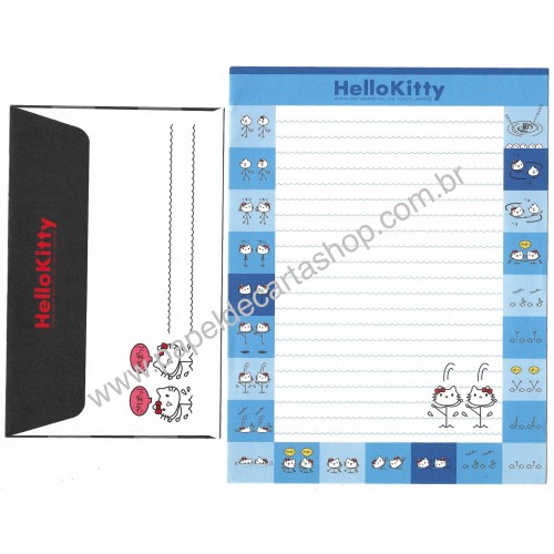 Ano 2007. Conjunto de Papel de Carta Hello Kitty Feelings FCPT Sanrio