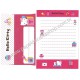 Ano 2007. Conjunto de Papel de Carta Hello Kitty P Pink Sanrio