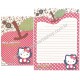 Ano 2008. Conjunto de Papel de Carta Hello Kitty Button CAP Sanrio
