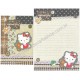 Ano 2008. Conjunto de Papel de Carta Hello Kitty Button CAZ Sanrio