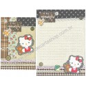 Ano 2008. Conjunto de Papel de Carta Hello Kitty Button CAZ Sanrio