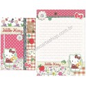 Ano 2008. Conjunto de Papel de Carta Hello Kitty Button CVM Sanrio