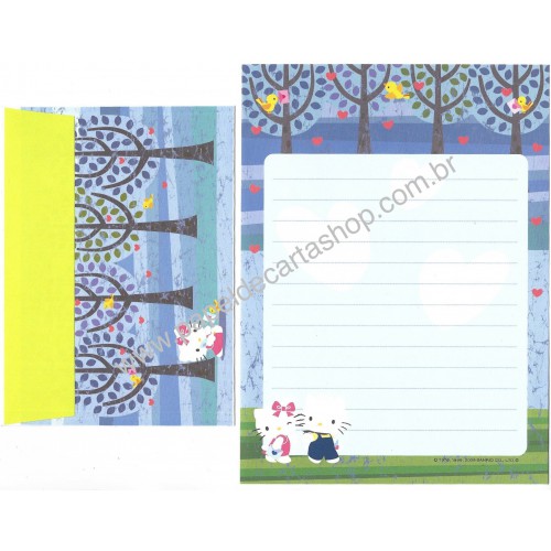 Ano 2009. Conjuntos de Papel de Carta Hello Kitty & BIRD Sanrio