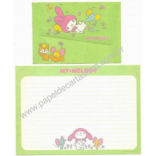 Ano 1985. Conjunto de Papel de Carta My Melody Sanrio Argentina