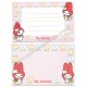 Ano 1997. Conjunto de Papel de Carta Pequeno My Melody CRS Antigo (Vintage) Sanrio