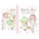 Ano 2008. Conjunto de Papel de Carta Little Twin Stars Shake Sanrio