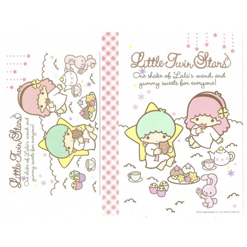 Ano 2008. Conjunto de Papel de Carta Little Twin Stars Shake Sanrio