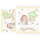 Ano 2008. Conjunto de Papel de Carta Little Twin Stars Cat Sanrio