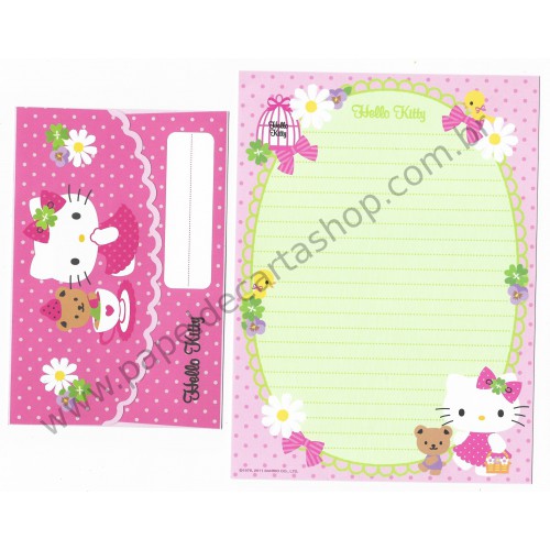 Ano 2011. Kit 4 Conjuntos de Papel de Carta Hello Kitty FTM Sanrio