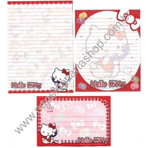 Ano 2011. Capa & Conjunto de Papel de Carta Hello Kitty Pants Sanrio