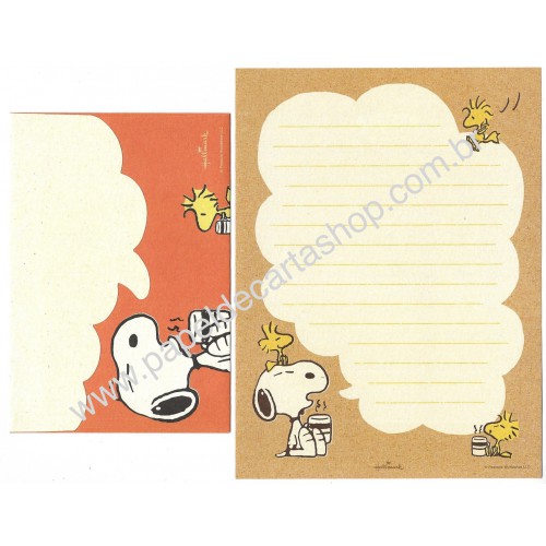 Conjunto de Papel de Carta Snoopy Relax and Enjoy CLA Peanuts Hallmark