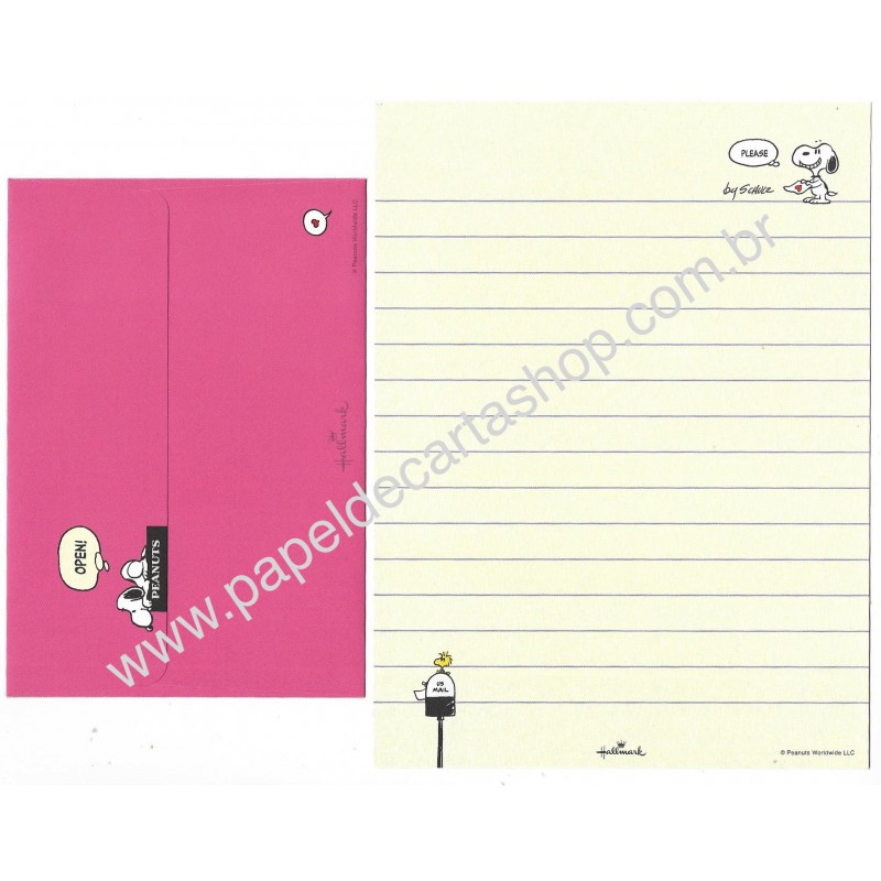 Conjunto de Papel de Carta Snoopy CCRS Peanuts Hallmark