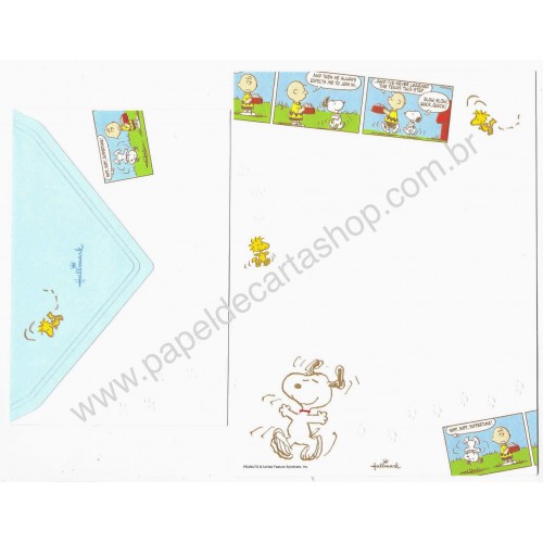 Conjunto de Papel de Carta Snoopy SUP Hallmark Peanuts Wordwide LCC