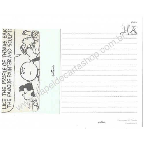 Conjunto de Papel de Carta Snoopy Hallmark CVD