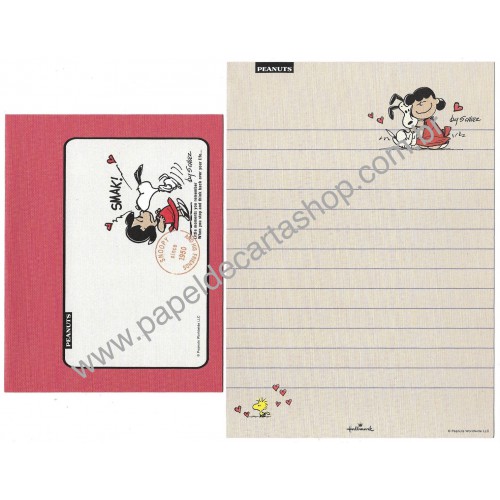 Conjunto de Papel de Carta Snoopy CVM Peanuts Hallmark