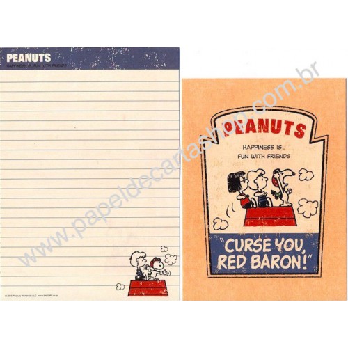 Conjunto de Papel de Carta Red Baron - Peanuts Japão 2015