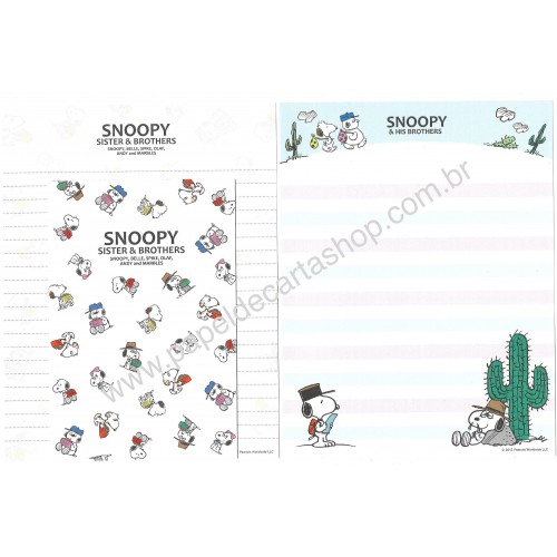 Conjunto de Papel de Carta Snoopy Sister & Brothers 1 2015