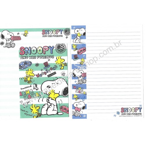 Kit 2 Conjuntos de Papel de Carta Snoopy & Woodstock 2014