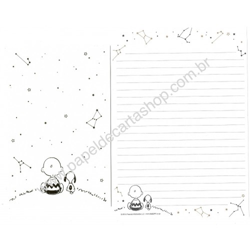 Conjunto de Papel de Carta Snoopy SKY CRE Peanuts Japão 2015