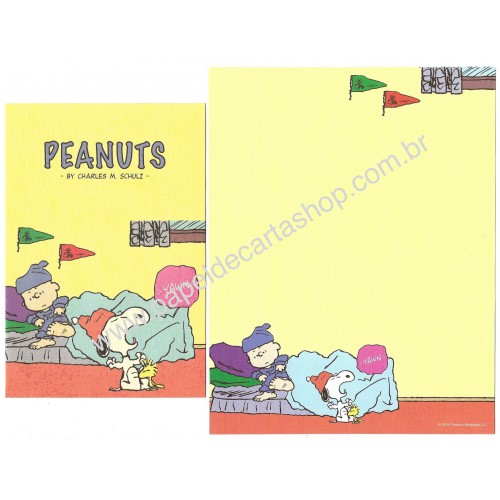 Conjunto de Papel de Carta Snoopy Sleepy Peanuts 2016